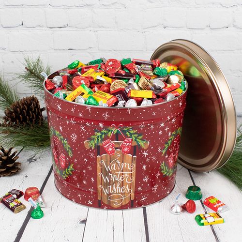 Hershey's Happy Holidays Mix Warm Wishes Tin - 8 lb