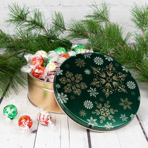 Emerald Snowfall Christmas Gift Tin Lindt Truffles (35pcs)