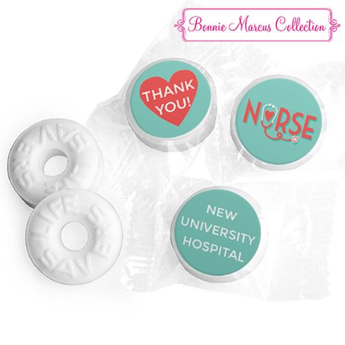 Personalized Bonnie Marcus Collection Nurse Appreciation Red Heart Life Savers Mints