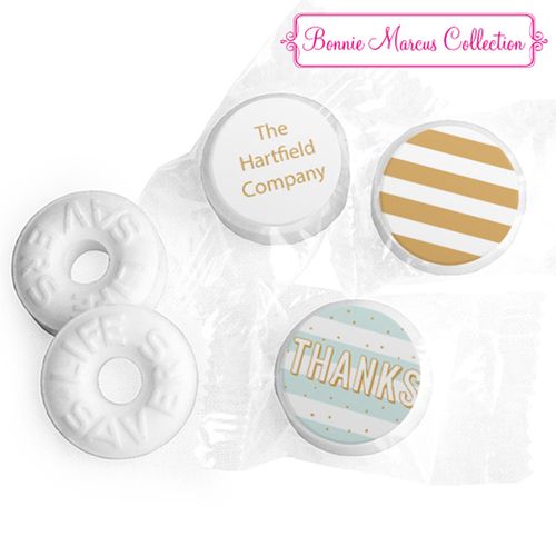 Personalized Bonnie Marcus Stripes and Dots Thank You Life Savers Mints