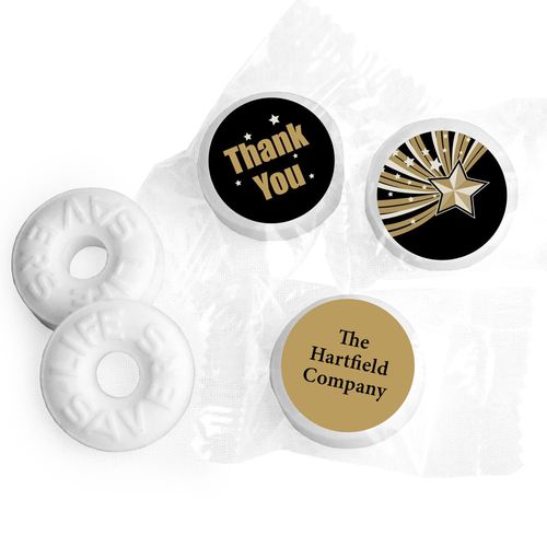 Gold Star Personalized Thank You LIFE SAVERS Mints Assembled