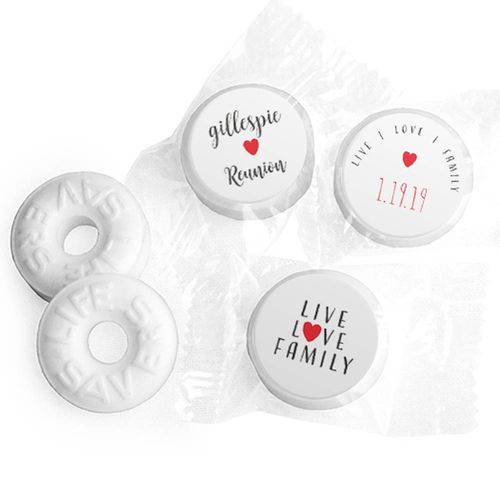 Personalized Family Reunion Live-Love-Family Life Savers Mints