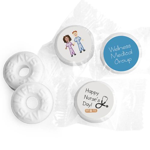 Nurse Appreciation Personalized Life Savers Mints Multicultural Scrubs