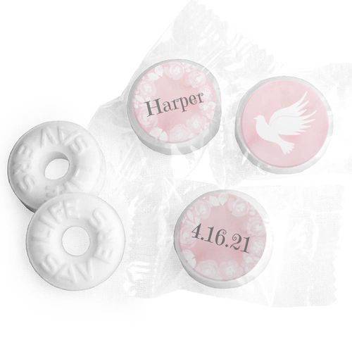 Personalized Life Savers Mints - Girl First Communion Darling Roses