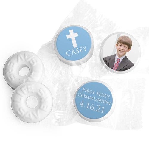 Personalized Life Savers Mints - Boy First Communion Religious Symbols