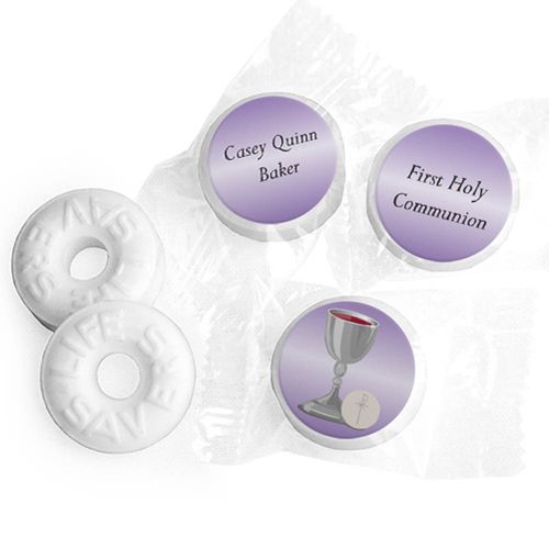 Personalized First Communion Chalice LIFE SAVERS Mints Assembled
