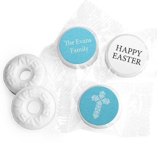 Personalized Easter Blue Cross Life Savers Mints