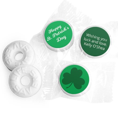 Personalized St. Patrick's Day Clover Life Savers Mints