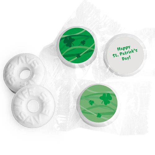 St. Patrick's Day Personalized Life Savers Mints Ribbons and Clover
