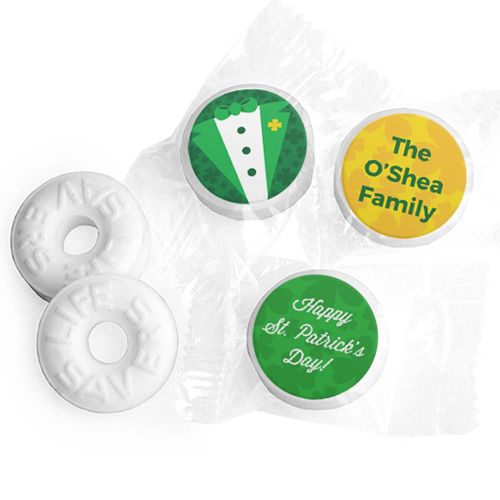 Personalized St. Patrick's Day Tux Life Savers Mints