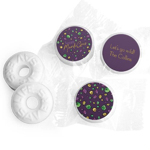 Personalized Life Savers Mints - Mardi Gras Beads & Bling