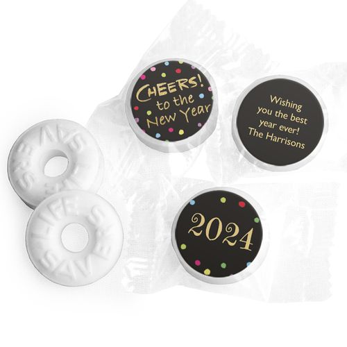 Personalized Life Savers Mints - New Year's Eve Cheery Rainbow Dots