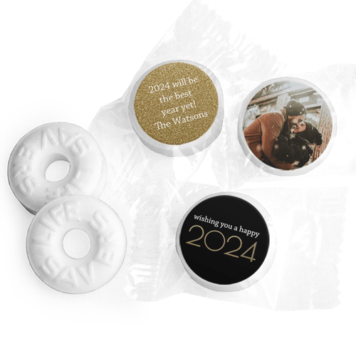 Personalized Life Savers Mints - New Year's Eve Glitter Photo