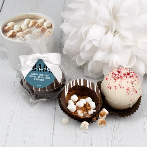 Personalized Thank You Hot Cocoa Bomb - Blues