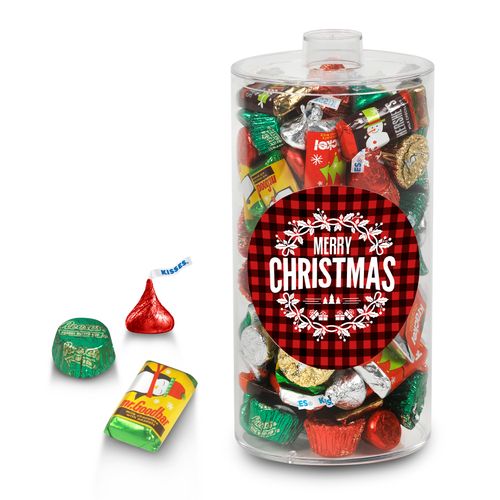 Plaid Christmas Hershey's Holiday Canister