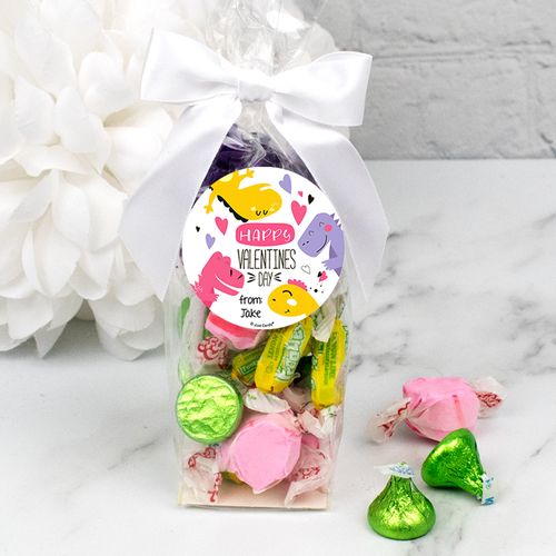 Personalized Valentine's Day Goodie Bags - Dinosaurs