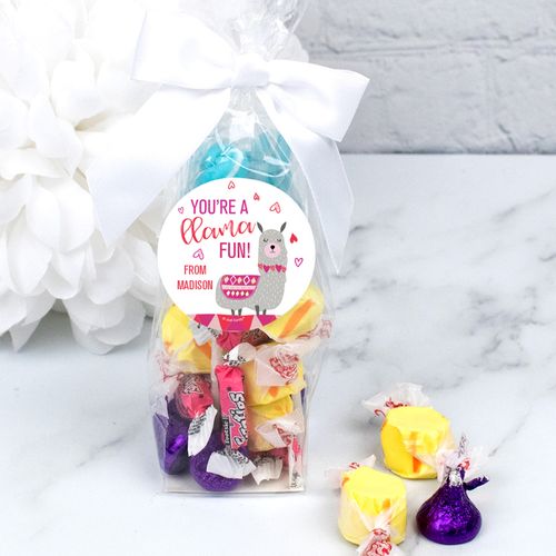 Personalized Valentine's Day Goodie Bags - Llama Fun