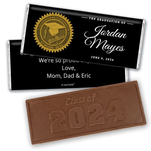 Graduation Personalized Embossed Chocolate Bar School Seal