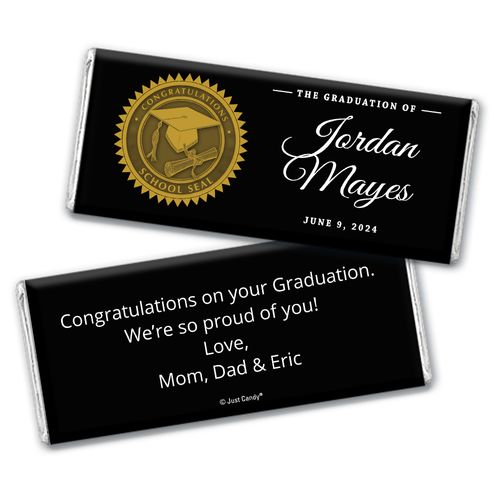Graduation Personalized Chocolate Bar School Seal