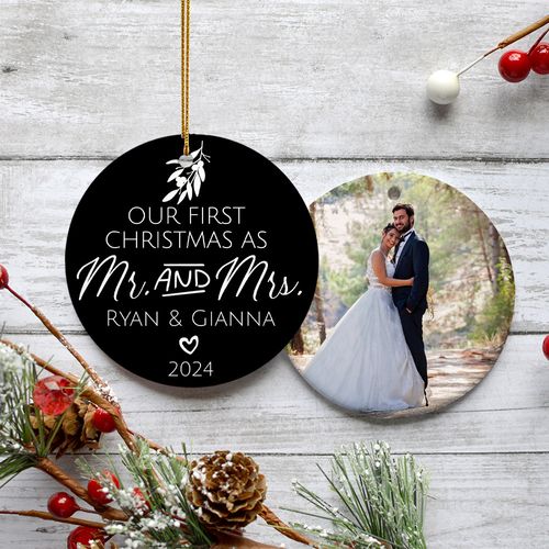Personalized First Christmas as Mr. & Mrs.