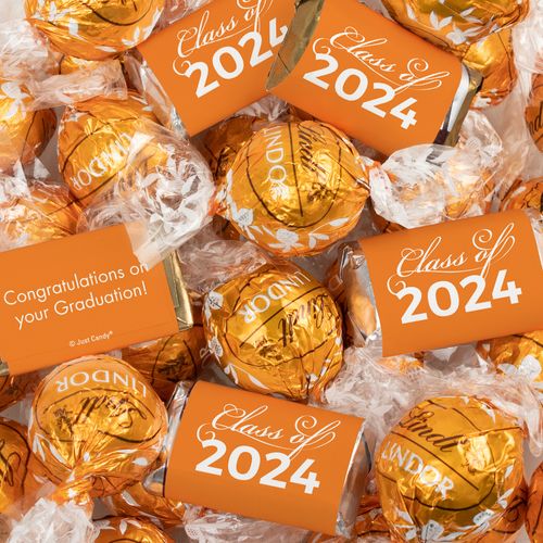 Orange Graduation Chocolate Mix - Hershey's Miniatures and Lindor Truffles