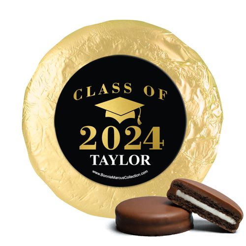 Personalized Bonnie Marcus Gold Graduation Milk Chocolate Covered Oreos