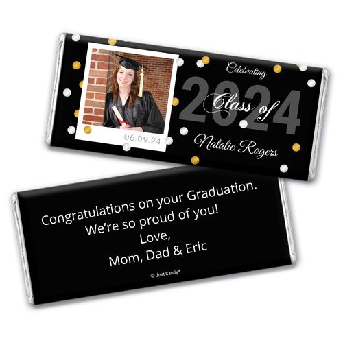 Graduation Personalized Chocolate Bar Polaroid Photo Confetti