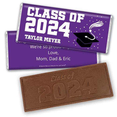 Personalized Bonnie Marcus Grad Cap Graduation Embossed Chocolate Bar