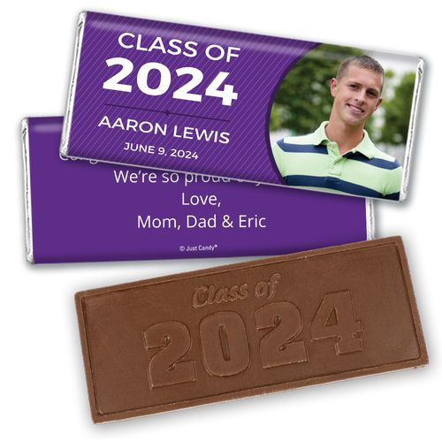 Graduation Personalized Embossed Chocolate Bar Cameo Photo