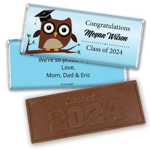 Graduation Personalized Embossed Chocolate Bar Owl Pre-School