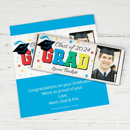 Personalized Bonnie Marcus Collection Star Graduation Chocolate Bar Wrappers