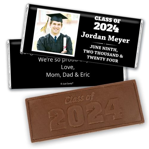 Graduation Personalized Embossed Chocolate Bar Simple Photo