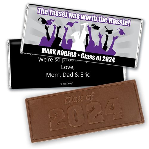 Graduation Personalized Embossed Chocolate Bar Tassle Worth the Hassle