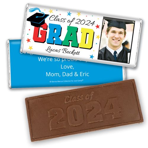 Personalized Bonnie Marcus Collection Star Graduation Embossed Chocolate Bar