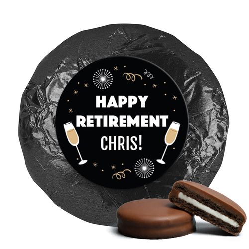Personalized Bonnie Marcus Retirement Cheers Milk Chocolate Covered Oreo Cookies