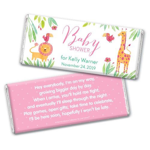 Bonnie Marcus Collection Personalized Chocolate Bar Personalized Baby Shower Candy Safari Snuggles