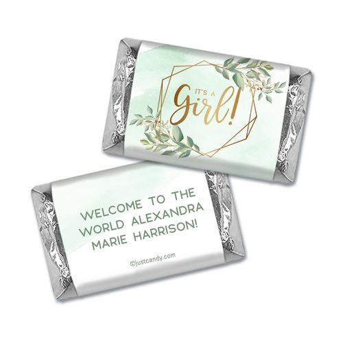 Personalized It's A Girl Botanical Hershey's Miniatures