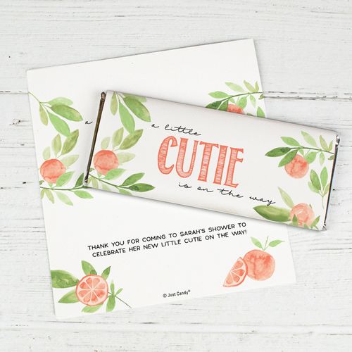 Personalized Citrus Cutie Baby Shower Chocolate Bar Wrappers Only