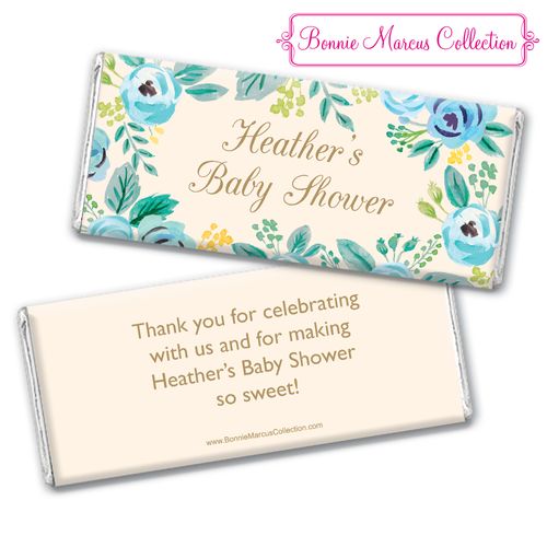 Personalized Bonnie Marcus Baby Shower Blooming Baby Chocolate Bar