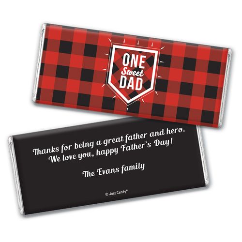Personalized Father's Day Red & Black Chocolate Bar