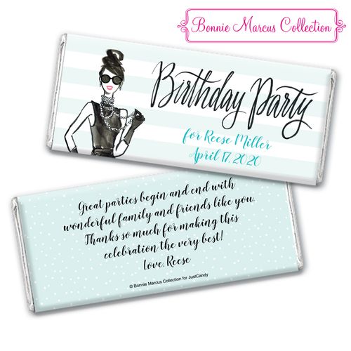 Bonnie Marcus Collection Personalized Chocolate Bar Chocolate & Wrapper In Vogue Birthday