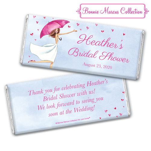 Personalized Bonnie Marcus Bridal Shower Rain of Love Chocolate Bar & Wrapper