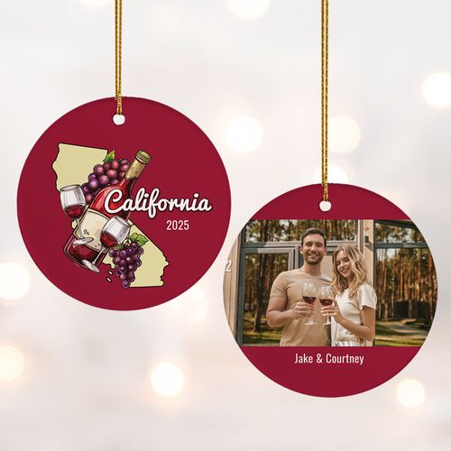 California State Wine Holiday Ornament