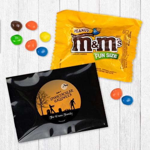Personalized Halloween Zombie Spooktacular - Peanut M&Ms