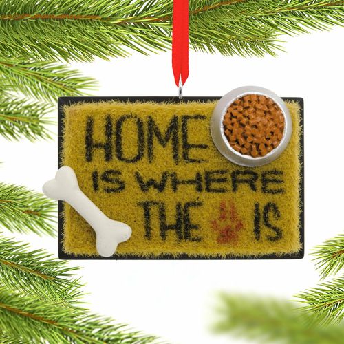 Hallmark Dog Welcome Mat Holiday Ornament