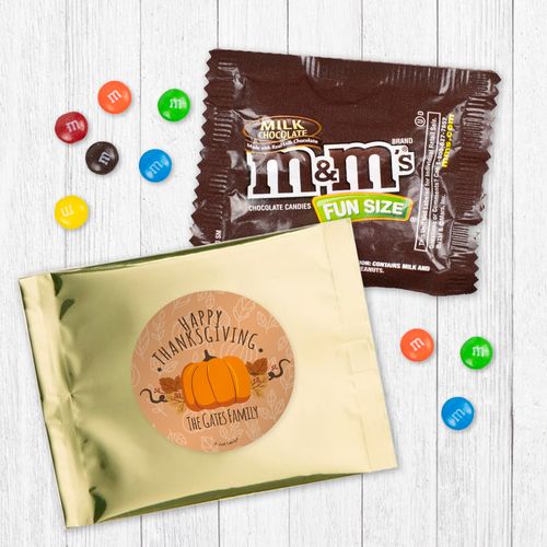 Personalized Thanksgiving Pumpkin Patch Milk Chocolate M&Ms