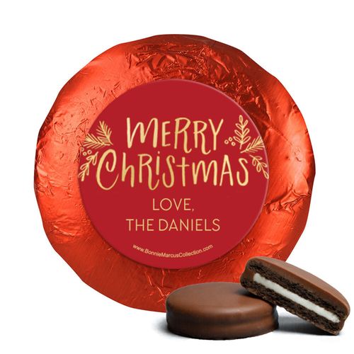 Personalized Bonnie Marcus Joyful Gold Christmas Chocolate Covered Oreos
