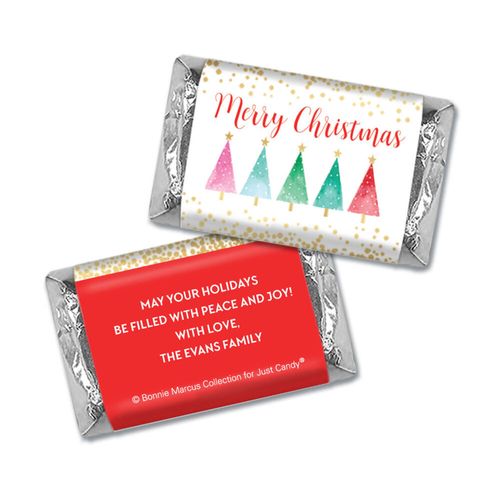Personalized Bonnie Marcus Mini Wrappers Only - Christmas Shimmering Pines