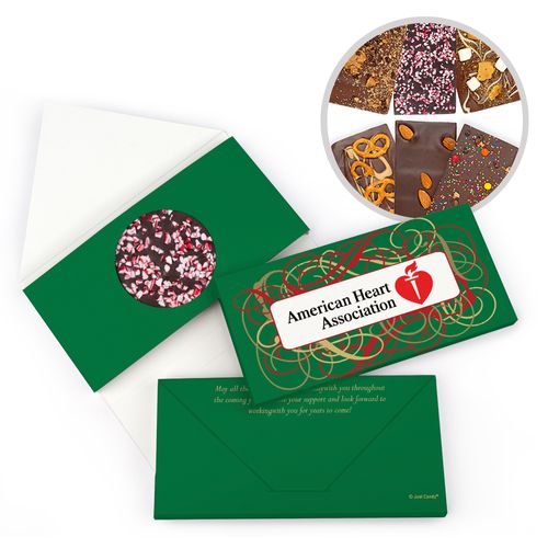 Personalized Christmas Swirls Add Your Logo Gourmet Infused Belgian Chocolate Bars (3.5oz)