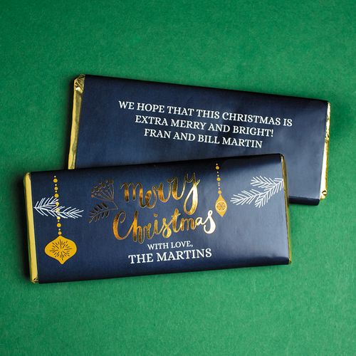 Personalized Christmas Merry Christmas Chocolate Bars